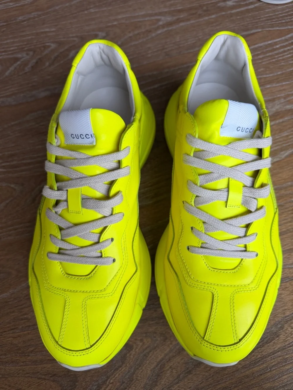 Gucci Rhyton Low Fluorescent Yellow Sneakers - Picture 3 of 8